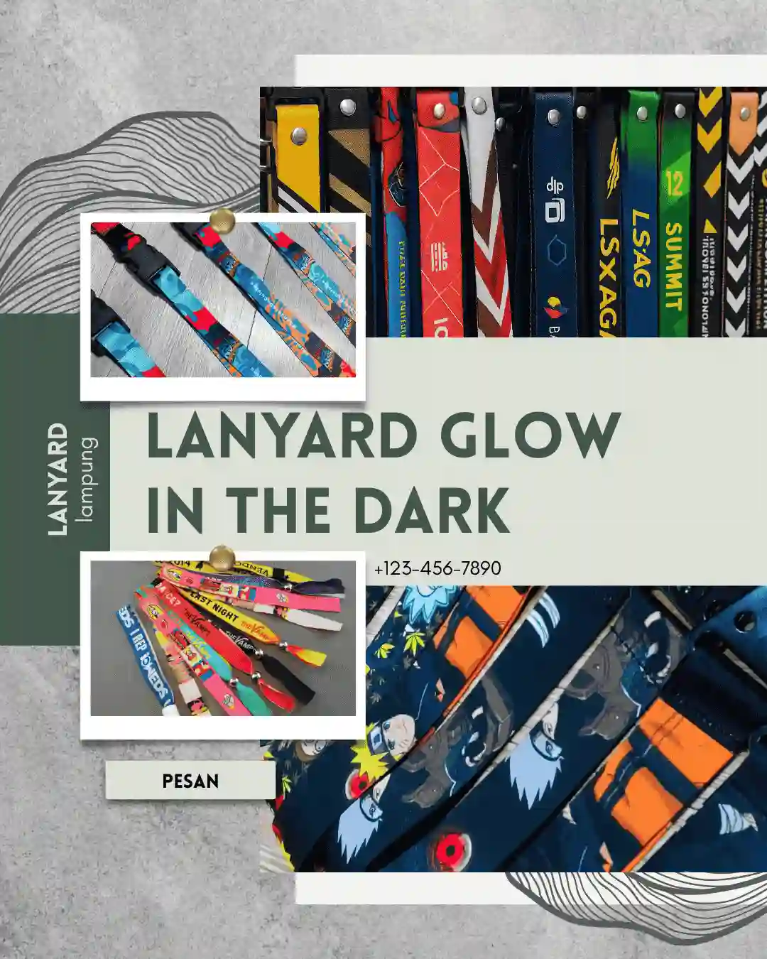 Tali Lanyard Glow in the Dark Lampung, Disini Pesannya!